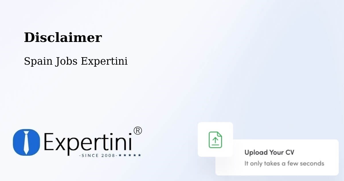 Disclaimer – Vimianzo - Spain Jobs Expertini